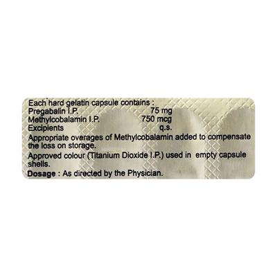 NEURACTIN P 75MG CAPSULE 10'S - Neuropathic Pain-Dru