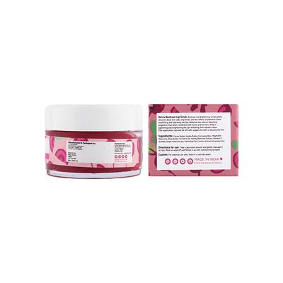 Skivia Beetroot Lip Brightening Scrub With Vitamin E & Shea Butter 12 gm - Lip Scrubs