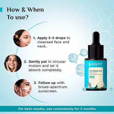 Pilgrim Salicylic Acid & Niacinamide Oil Control Serum 30 ml - Face Gels