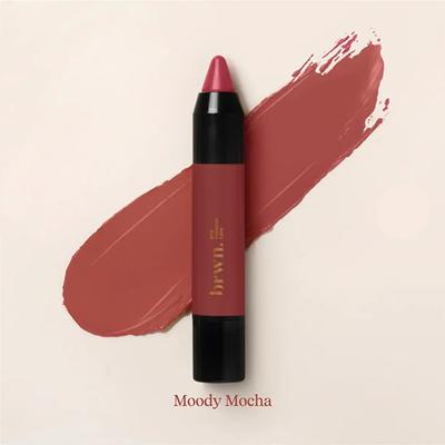 Brwn Pro Melanin Care Creme Matte Lip Crayon Moody Mocha 3gm - Lip Crayons