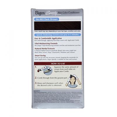 Bigen Speedy-HAIR COLOR CONDITIONER WITH NATURAL HERBS Dark Brown - 883 80 gm - Crème