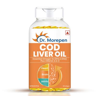 Dr. Morepen Cod Liver Oil with Omega3 Capsule 100's - Hair & Skin
