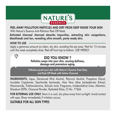 Nature's Essence Peel-Off Mask - Active Charcoal 50gm - Masks & Peels