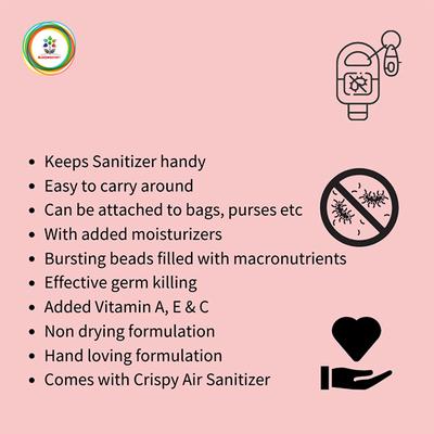 Bloomsberry Sanitizer Combo Pack (Lambie Holder + Crispy Air) 30 ml - Hand Sanitizer