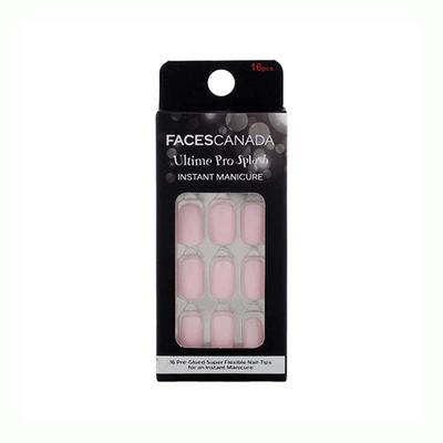 Faces Canada Ultime Pro Splash Instant Manicure - Bubblegum , Press On Nail Extensions - 16 Pcs 1's - Nail Art