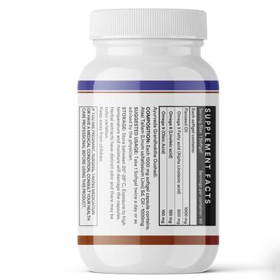 INLIFE Flaxseed Oil 1000 mg Softgel Capsule 60's - Omega Fish Oil Fatty Acids