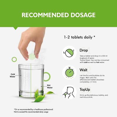 Nuvox TopUp Green Tea Effervescent Tablet - Green Apple 40's - Herbal/Green Teas