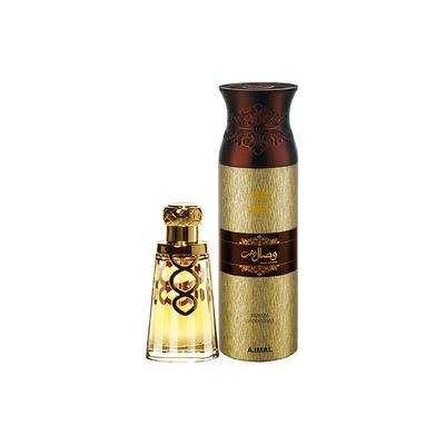 Ajmal Khallab EDP Woody Oudh Perfume And Wisal Dhahab Deodorant Fruity Floral Fragrance 250 ml - Perfumes (Edt/Edp)