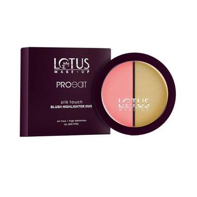Lotus Makeup Proedit Silk Touch Blush Highlighter Duo Exotic Crush Bh01 12 gm - Blushes