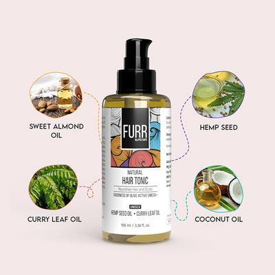 FURR By Pee Safe Natural Hair Tonic For Hair Nourishment and Frizz Control For Men and Women 100 ml - Hair Lotions & Tonics