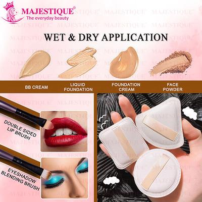 Majestique Makeup Sponge And Brush Set 5 - Sponges With Lip And Eyeshadow Brushes 1's - Sponges & Applicators
