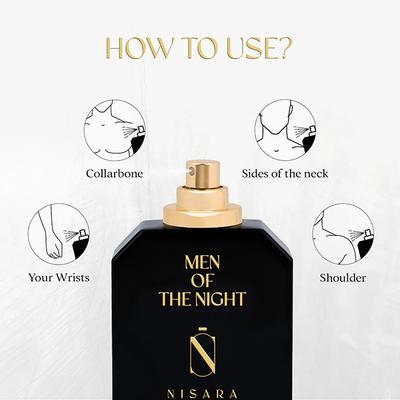 Nisara Men Of The Night Perfume Long Lasting Fragrance Chypre Musky Eau De Parfum For Men 100 ml - Men Perfumes (Edt/Edp)