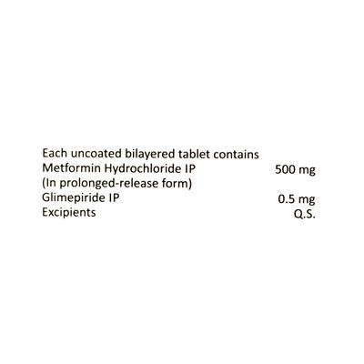 Obimet GX 0.5/500mg Tablet 10'S - Diabetes-Ant