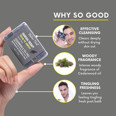 Nature Trail Charcoal Therapy Soap Bar Combo, Sulphate and Paraben Free 250g 2's - Soaps