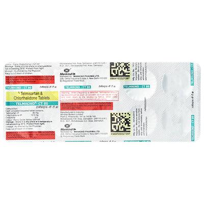 Telmikind CT 80/12.5mg Tablet 10'S - Hypertension-Ang