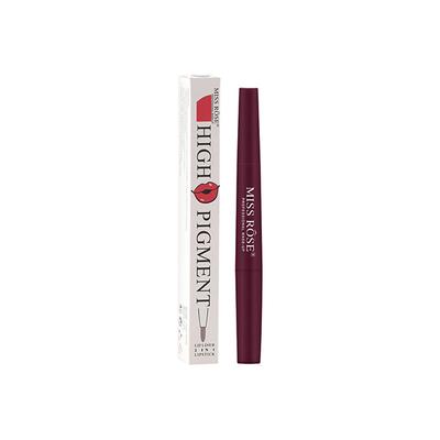 Miss Rose 2 In 1 Creamy Matte Lipstick Plum Lush 7102 - 001M 05 2.1 gm - Lipsticks