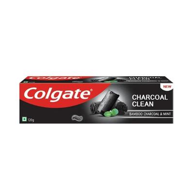 Colgate-Palmolive, Colgate Charcoal Clean Toothpaste, Black Gel Toothpaste, Bamboo Charcoal and Wintergreen Mint for Clean Mouth 120 gm - Toothpaste