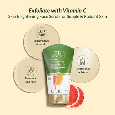 Lotus Botanicals Skin Brightening Face Scrub 100 gm - Scrubs & Exfoliants