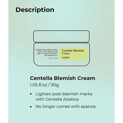 Cosrx Centella Blemish Cream 30gm - Face Moisturizers