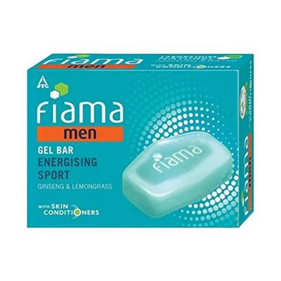 Fiama Men Energizing Sport Gel Bar with Ginseng and Lemongrass with skin conditioners 125 gm - Soaps