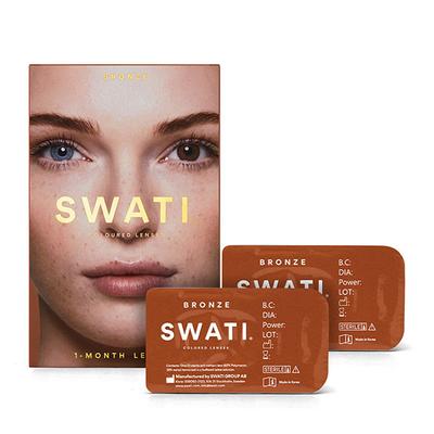 Swati Cosmetics Coloured Lenses Bronze 1 Month Contact Lenses ( - 3.75) 1's - Eyecare Lenses