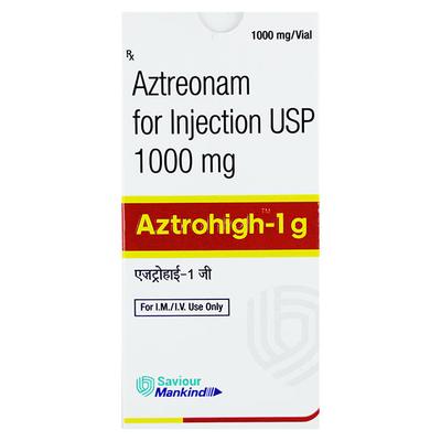 AZTROHIGH 1000 Injection 1's - Bacterial Infections-OBL