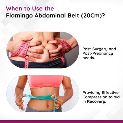 Flamingo Abdominal Belt - Beige 20 cm Width (OC - 2002) (M) - Abdomen/Neck/Arm/Elbow Supports