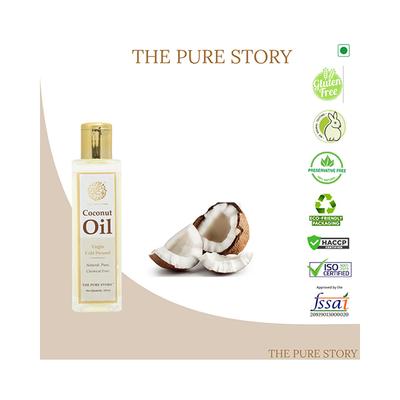 The Pure Story Coconut Oil Natural Virgin Cold Pressed Oils 100ml - Hair Oils