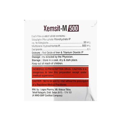 XEMSIT M 500 Tablet 15's - Diabetes-Ant