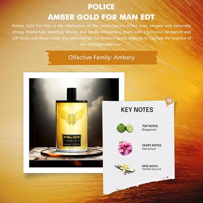 Police Amber Gold Eau De Toilette 100 ml - Men Perfumes (Edt/Edp)