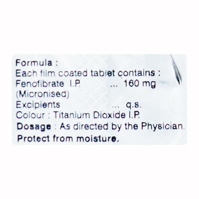 Finate 160mg Tablet 10'S - High Cholesterol-Dys