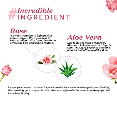 Atulya All Pupose Rose Gel 200 gm- free from Paraben,Sulphate,Silicone,Color 200 gm - Face Moisturizers