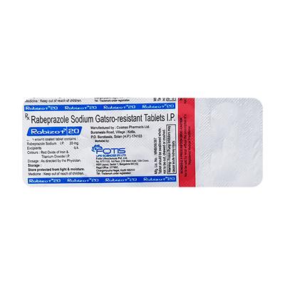 RABIZOT 20 Tablet 10's - Ulcer/Reflux/Flatulence-Aaa