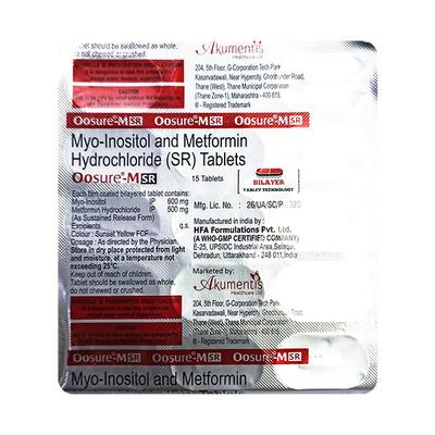 OOSURE M SR Tablet 15's - Polycystic ovary syndrome(PCOS)
