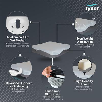 Tynor Coccyx Cushion Seat (UN) (H 13) - Pads And Pillows