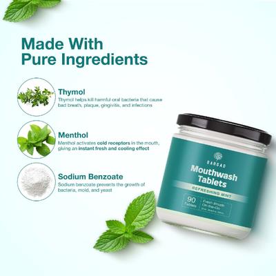 Bargad Mouthwash Tablets - Refreshing Mint 90's - Speciality Medicines