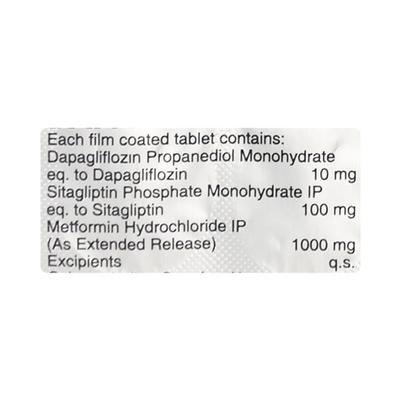 DAPAVEL TRIO 1000 Tablet 10's - Diabetes-Ant