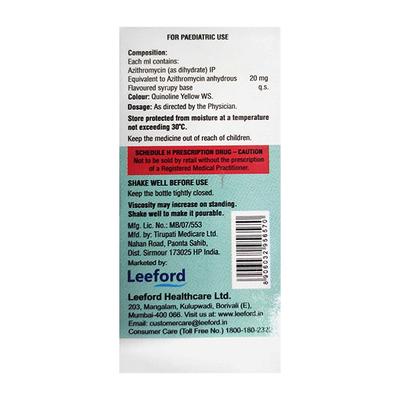 AZIFORD 100 Oral Suspension 15ml - Bacterial Infections-Mac
