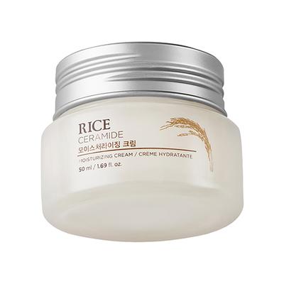 The Face Shop Rice & Ceramide Moisturizing Cream - Korean Day Cream for Barrier Repair & Glow 50 ml - Face Moisturizers