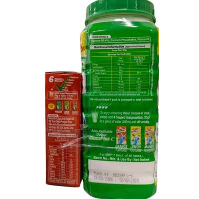Dabur Glucose-D Energy Boost 1 kg (With Free Gluco Plus C Powder Orange Flavour 225g ) 1 kg - Health Products