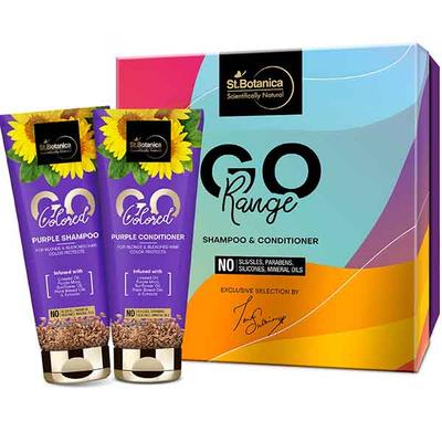 St.Botanica Purple Shampoo + Conditioner - Go Colored 200 ml - Shampoos