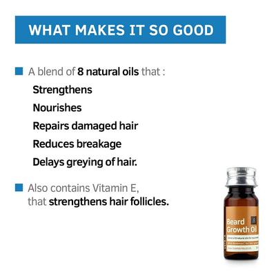 Ustraa Beard Growth Oil with Redensyl 8 Natural Oils for Nourishment 35ml - Beard Oil