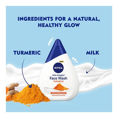 Nivea Milk Delights Face Wash - Turmeric 100 ml - Face Wash & Cleansers