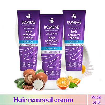 Bombae Shea Butter Hair Removal Cream - 100gm 3's - Hair Removal Cream
