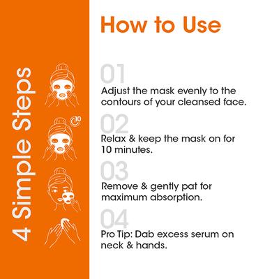 T.A.C - The Ayurveda Co. Vitamin C Serum Sheet Mask with Liquorice Toning and Brightening 22ml - Sheet Masks