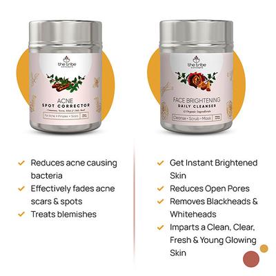 The Tribe Concepts Anti Acne Treatment Kit - With Steel Tin 150 gm - Loose Powder
