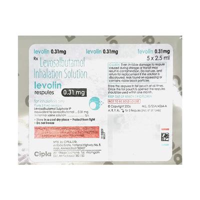 Levolin 0.31mg Respule 5X2.5ml - Asthma/COPD-Ast