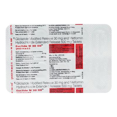 Euclide M OD 30mg Tablet 10'S - Diabetes-Ant