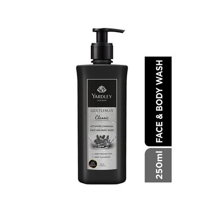 Yardley London Gentleman Classic, Activated charcoal Face And Body Wash 250ml - Shower Gels & Body Wash