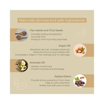 Ashba Botanics Flaxseed Curling Custard Natural Styling Gel for Curly & Wavy Hair 200 gm - Hair Gels & Waxes